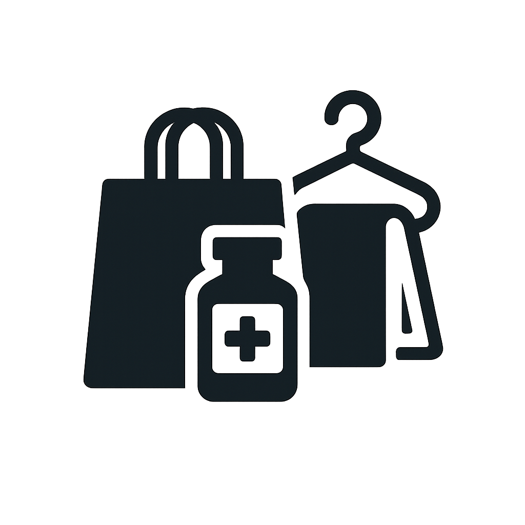 Shopping and prescriptions errands icon